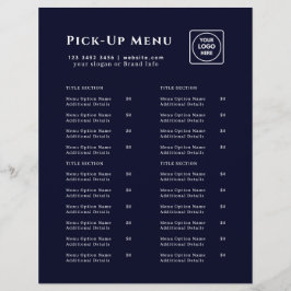 Navy Blue Takeout Logo | restaurant op maat Flyer