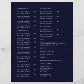 Navy Blue Takeout Logo | restaurant op maat Flyer (Achterkant)