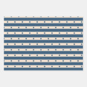 Navy Blue Tan Beige Gifts voor hem Inpakpapier Vel (Voorkant)