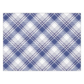 Navy Blue Tartan Pset Argyle Pattern Tafelkleed (Voorkant (Horizontaal))