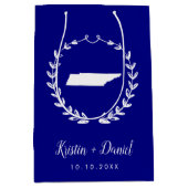 Navy Blue Tennessee kaart bruiloft welkom swag Medium Cadeauzakje (Voorkant)
