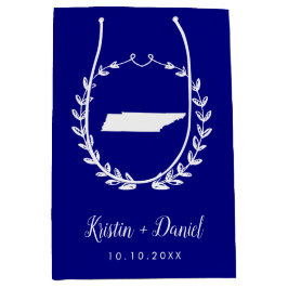 Navy Blue Tennessee kaart bruiloft welkom swag Medium Cadeauzakje