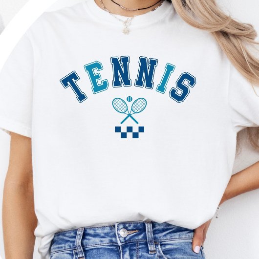Navy Blue Tennis Minimalist T-shirt