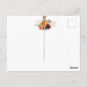 Navy Blue Terracotta Roest Herfst Dank je bruiloft Briefkaart (Achterkant)