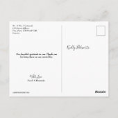 Navy Blue Thankful Weduwfoto Collage Briefkaart (Achterkant)