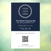 Navy Blue Thema Aangepaste Logo Branding Promotie Raamsticker (Vel 3)