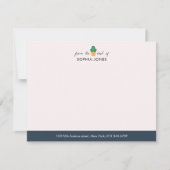 Navy Blue Timeless Cactus Stationery Note Card Kaart (Voorkant)
