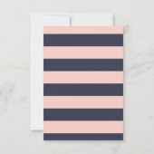 Navy Blue Tortelduifjes Flower Wedding Save the Da Save The Date (Achterkant)