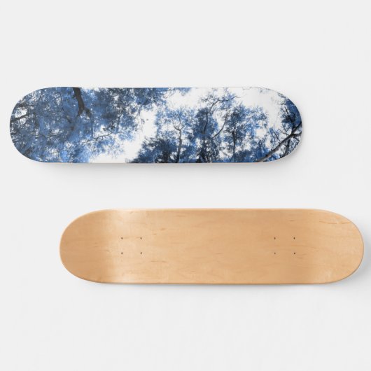 Navy Blue Trees Dream #1 #wall #art Persoonlijk Skateboard (Horizontaal)