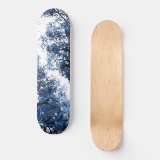 Navy Blue Trees Dream #1 #wall #art Persoonlijk Skateboard (Voorkant)