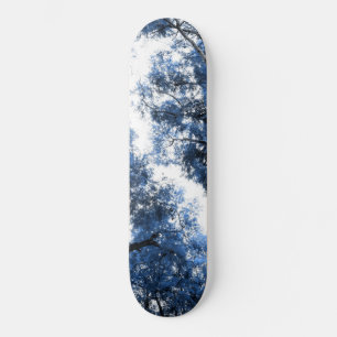 Navy Blue Trees Dream #1 #wall #art Persoonlijk Skateboard