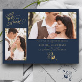 Navy Blue Trendy Branches Wedding 2 Foto's