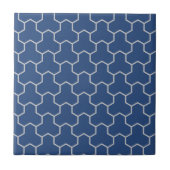 Navy Blue Tri-Hex Tile Tegeltje (Voorkant)