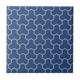 Navy Blue Tri-Hex Tile Tegeltje