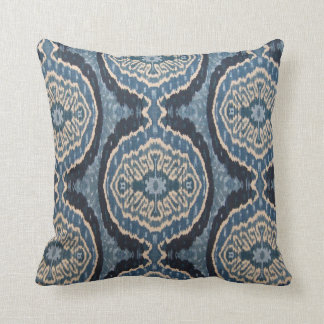 Navy Blue Tribal Ikat Kussen