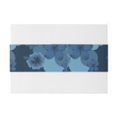 Navy Blue Tropische bruiloft uitnodiging Belly Ban Uitnodigingen Wikkel (Achterkant Voorbeeld)