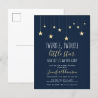 Navy Blue Twinkle Little Star Baby shower