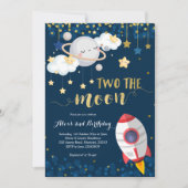 Navy Blue Two - De Verjaardagsuitnodiging van de M Kaart (Voorkant)