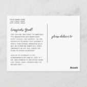 Navy Blue Two Photo Graduparty Briefkaart (Achterkant)