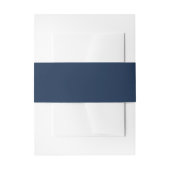Navy Blue Uitnodigingen Wikkel (Voorkant Voorbeeld)