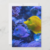 Navy Blue Underwater Zee Fish Kustbruiloft Save The Date (Achterkant)