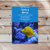 Navy Blue Underwater Zee Fish Nautical bruiloft Kaart