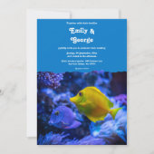 Navy Blue Underwater Zee Fish Nautical bruiloft Kaart (Voorkant)