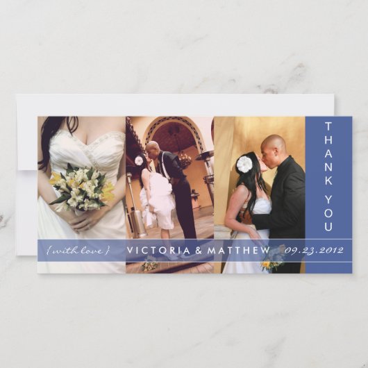NAVY BLUE UNION | BRUILOFT BEDANKT KAART (Voorkant)