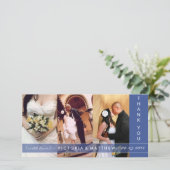NAVY BLUE UNION | BRUILOFT BEDANKT KAART (Staand voorkant)