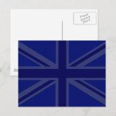 NAvy Blue Union Jack Decor Briefkaart (Voorkant / Achterkant)