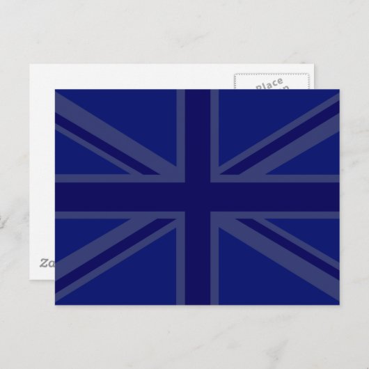 NAvy Blue Union Jack Decor Briefkaart (Voorkant / Achterkant)