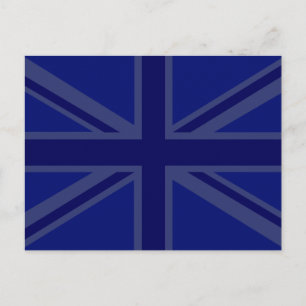 NAvy Blue Union Jack Decor Briefkaart