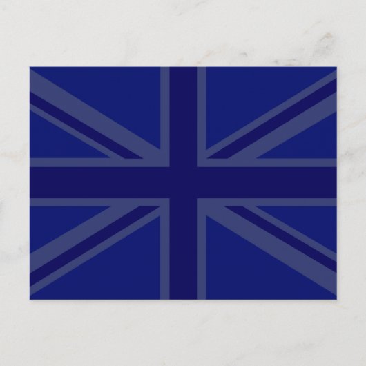 NAvy Blue Union Jack Decor Briefkaart (Voorkant)