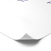 Navy Blue Unplugged Weddenschap Geen sociale media Poster (Hoek)