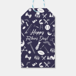 Navy Blue Vaderdag Cadeaulabel