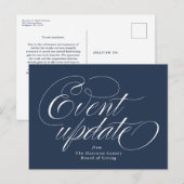 Navy blue van Event Update Briefkaart (Voorkant / Achterkant)