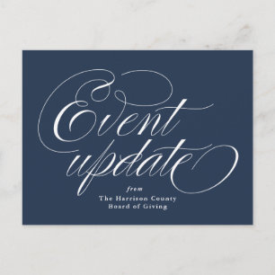 Navy blue van Event Update Briefkaart