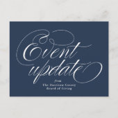 Navy blue van Event Update Briefkaart (Voorkant)