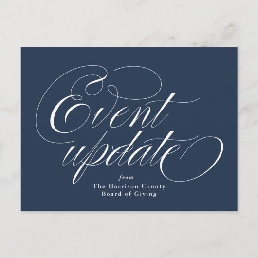Navy blue van Event Update Briefkaart (Voorkant)