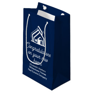Navy Blue Vastgoedbedrijf Aangepaste Makelaar Klein Cadeauzakje