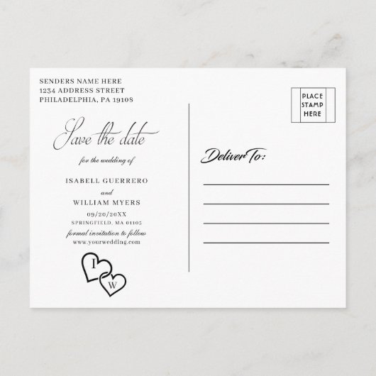 Navy Blue Vellum Photo Weddenschap Save the Date Aankondigingskaart (Achterkant)