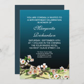 Navy Blue verjaardagsfeestje Kaart (Voorkant / Achterkant)