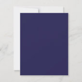 Navy Blue Vertical Photo Modern Minimalist Weddens Save The Date (Achterkant)