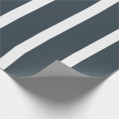 Navy Blue Vertical Stripes Cadeaupapier (Hoek)
