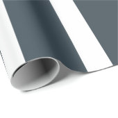 Navy Blue Vertical Stripes Cadeaupapier (Rol Hoek)
