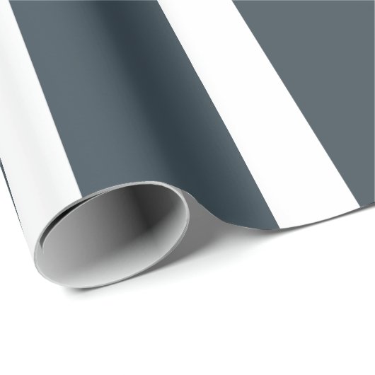 Navy Blue Vertical Stripes Cadeaupapier (Rol Hoek)