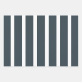 Navy Blue Vertical Stripes Inpakpapier Vel (Voorkant 3)