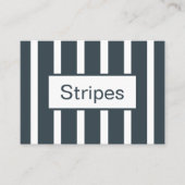Navy Blue Vertical Stripes Visitekaartje (Voorkant)