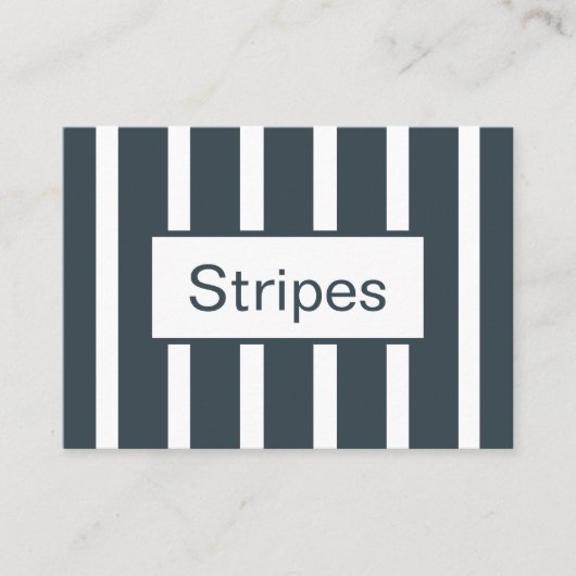 Navy Blue Vertical Stripes Visitekaartje (Voorkant)