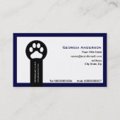Navy blue Vet/Veterinary Clinic minimalist Visitekaartje (Achterkant)